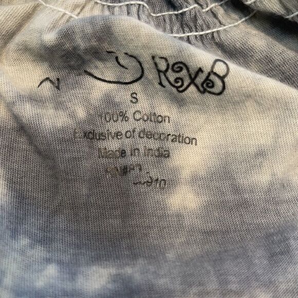 RXB Gray Flutter Sleeve Tie Dye Mini Dress Sz S - Picture 12 of 12